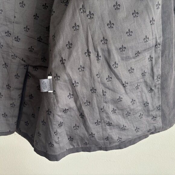 John Varvatos Grey/Brown Peak Lapel Single Button Linen Sport Coat/ Blazer - 40 - Picture 12 of 13